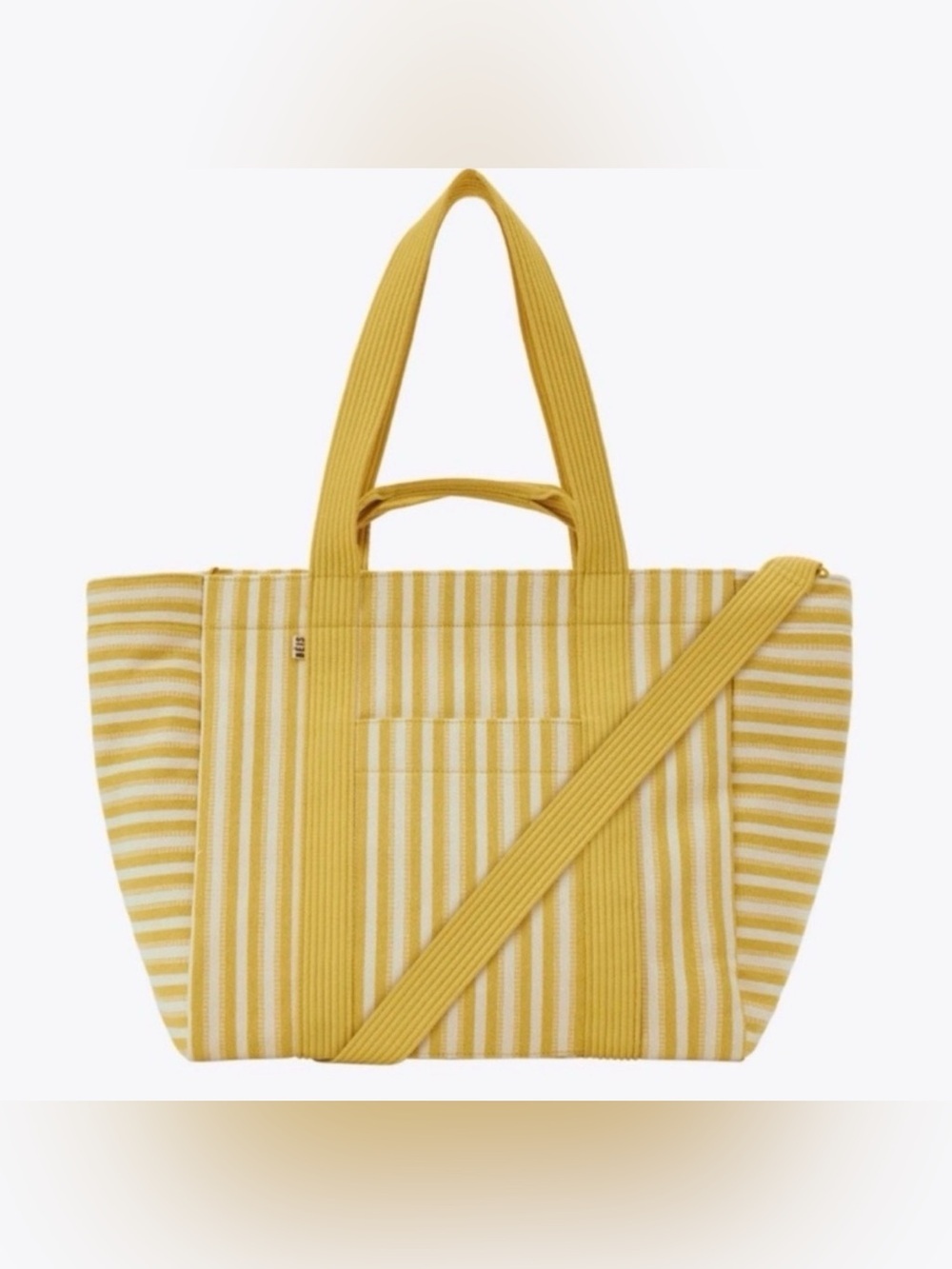 BÉIS Honey Stripe Vacation Tote RARE Travel Weekender Carry-On Beach Bag 💛💛💛